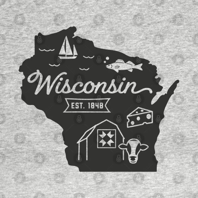 Wisconsin State Graphic by MN Favorites